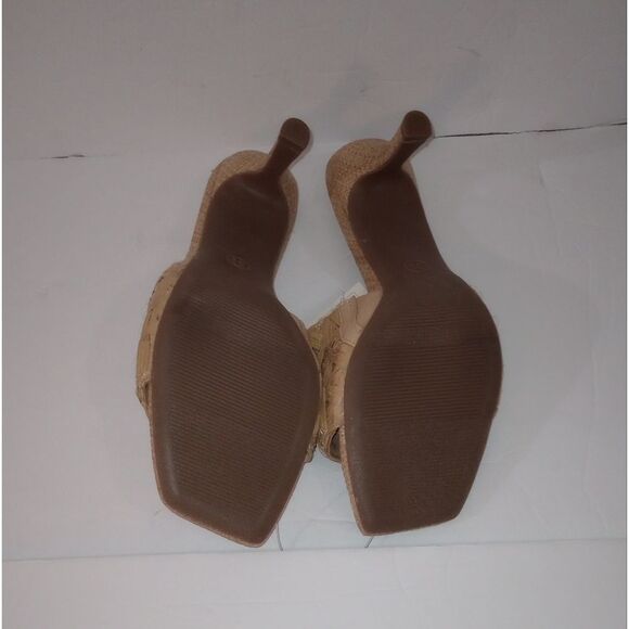 🆕👡Ayla Raffia Slide Heels with Memory Foam - Tan, Sz 10 - Picture 7 of 7